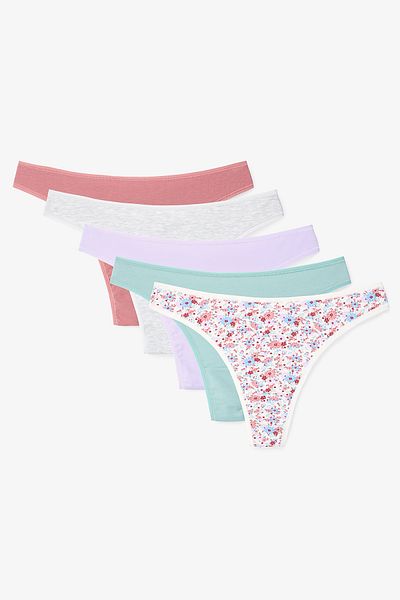 Penti Iceland Bloom Floral Low Waist 5-Piece Thong Panties