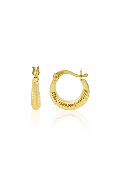 Altınkesesi 14 Ayar Altın Mini Midye Küpe 1.1 Cm