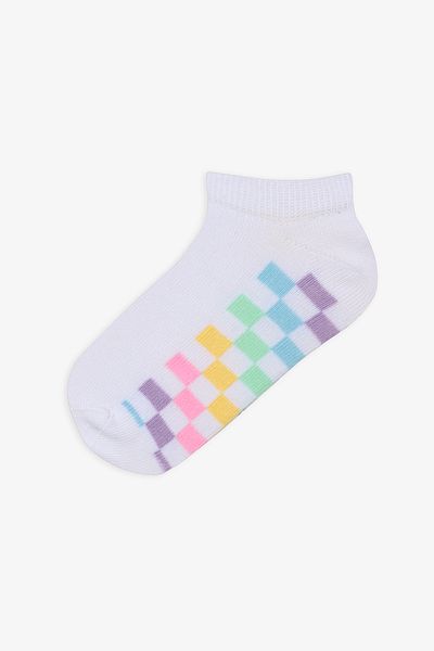 Penti Girl's Check Multicolored 4-Piece Booties Socks