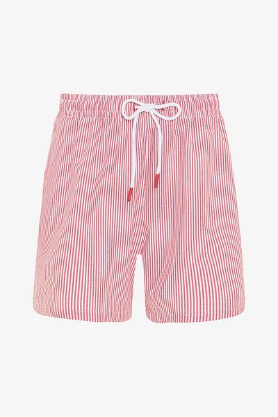 Penti Rot gestreifte bunte Herren-Shorts-Badehose