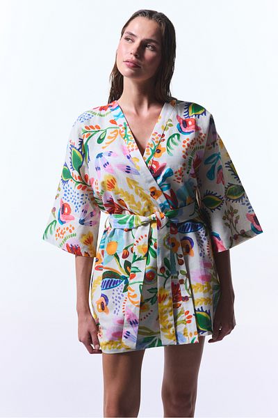Penti Floral Patterned Ila Kimono