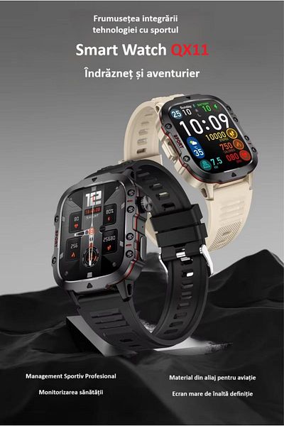zyteq ZYTEQ®️ Smartwatch, BT call, sports, waterproof, notifications, monitoring, black