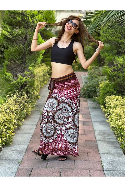 Gönülden Tasarım Ethnic Patterned Binding Women's Skirt