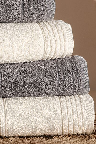 Isessia Sera 4-Piece Bath Towel Set Turkish Bath Set 100% Cotton