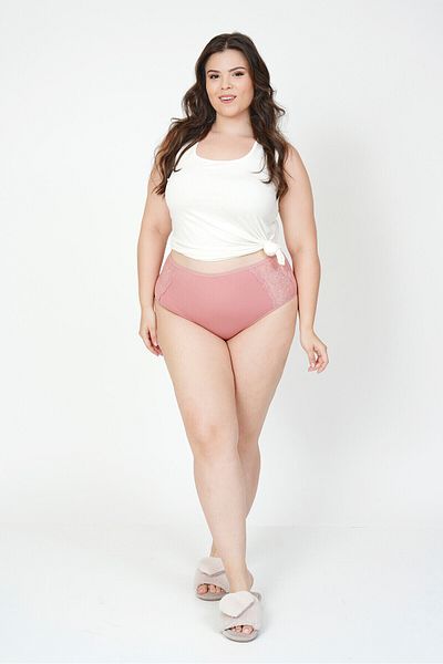 HNX Cotton Front and Back Lace Detail Panties