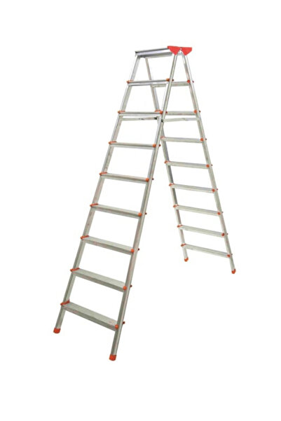 Genel Markalar Alüminyum Çift Çıkışlı Merdiven 9 Basamak | Kaymaz Ayaklı | En...