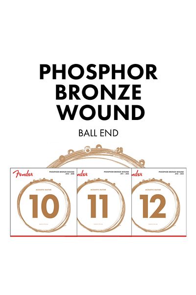 FENDER Phosphor Bronze Acoustic Ball End 60XL .010-.048 Acoustic Guitar String