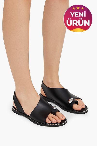 CARLA BELLA Sandale de zi cu zi pentru damă, papuci cu detaliu de flip-flop