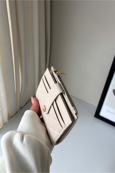 Yuka Atelier Ruby Medium Quilted Detailed Faux Leather Wallet