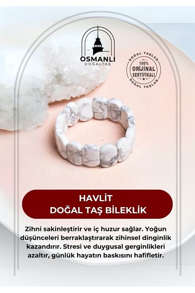 OSMANLI DOĞAL TAŞ Certified Havlit Wide Cut Natural Stone Bracelet
