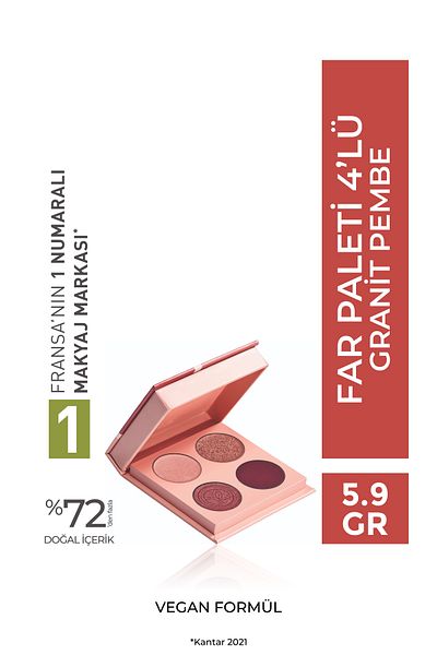 Yves Rocher 4-Piece Eyeshadow Palette – Granite Pink-59328