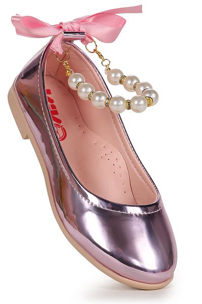 Kiko Kids Blanch Mirror Pearl Elastic Κοριτσίστικα παπούτσια μπαλαρίνας