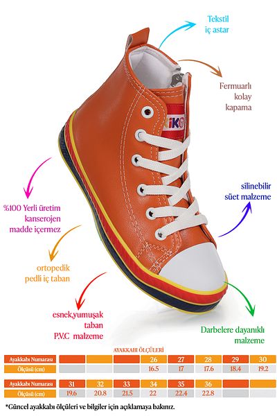 Kiko Kids Pantofi sport pentru băieți, cu șireturi, cu fermoar