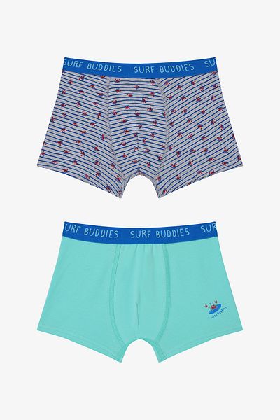 Penti Boys' Surf Buddies Multicolored 2-Pack Boxers