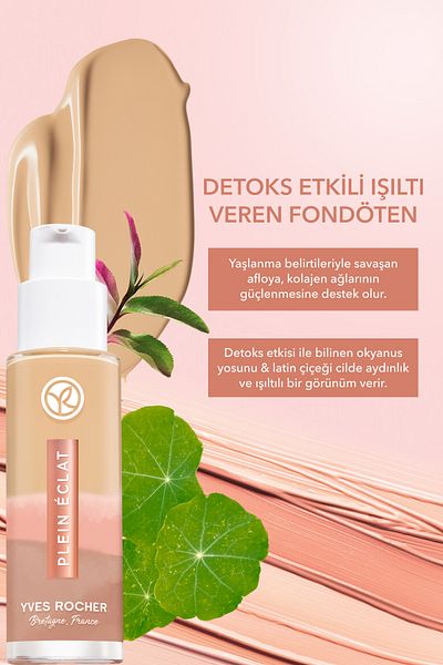 Yves Rocher Detox Effect Radiance Foundation - Beige 150- 30 Ml-63562