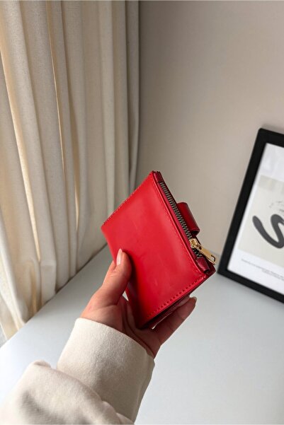 Yuka Atelier Ela Orta Boy Ayrılabilir Kartlık Detaylı Suni Deri Cüzdan