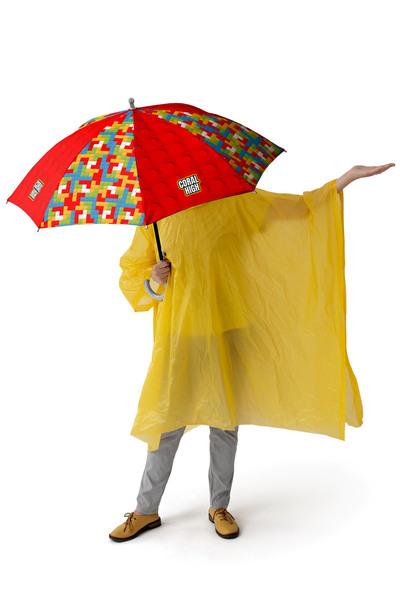 Coral High Kids Renkli Blok Desenli Çocuk Şemsiyesi 12675