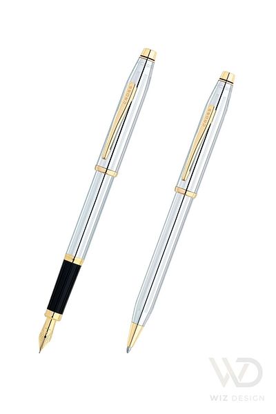 Cross مجموعة أقلام حبر جاف Century II 3309 Dolmakalem 3302wg مع صندوق هدايا خاص