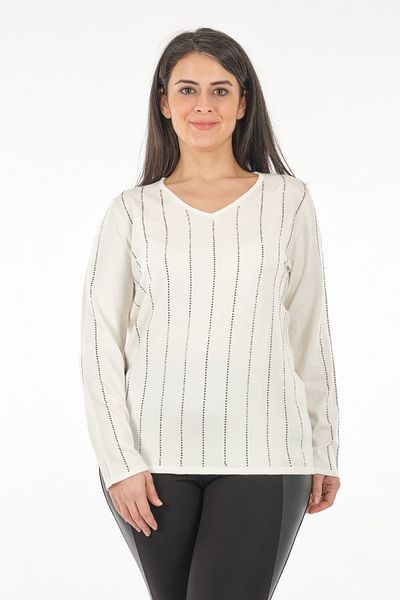 Vedi -Bb Minimalist V-Neck Long Sleeve Women's Knitwear - Daily & Special Occasion
