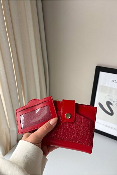 Yuka Atelier Ela Orta Boy Ayrılabilir Kartlık Detaylı Suni Deri Cüzdan