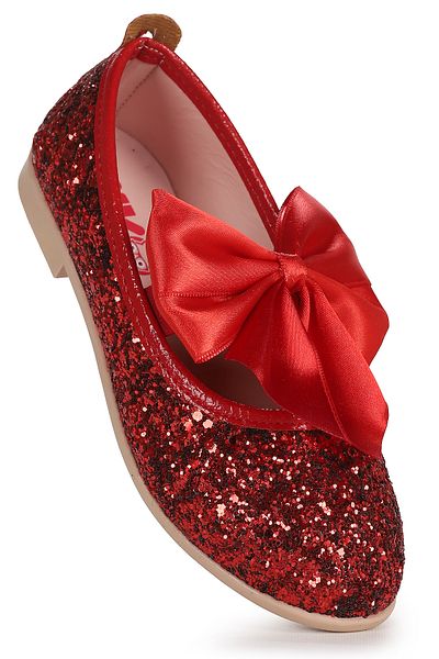Kiko Kids Tari Broken Glass Bow Elastic Girls' Ballerina Shoes