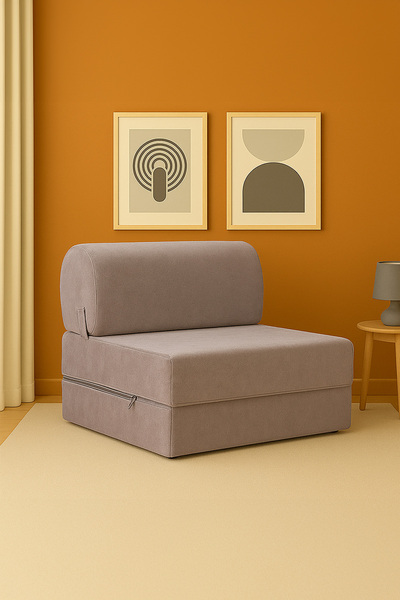 Homedius Magic Tek Kişilik Açık Gri Katlanır Yataklı Koltuk