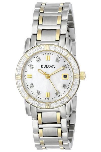 Bulova ساعة بولوفا دايموند ليدي كوارتز نسائية -98r107