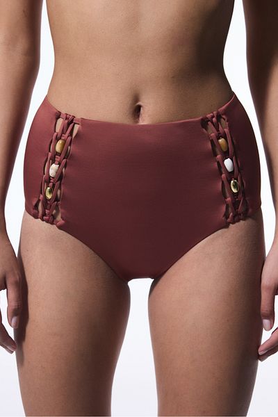 Penti Hellbrauner Astrid-Bikinihose mit hoher Taille