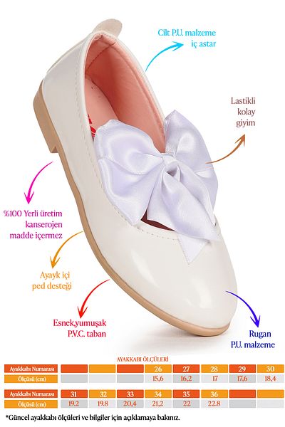 Kiko Kids Pantofi de balerină pentru fete cu fundă elastică din piele lacuată Tari
