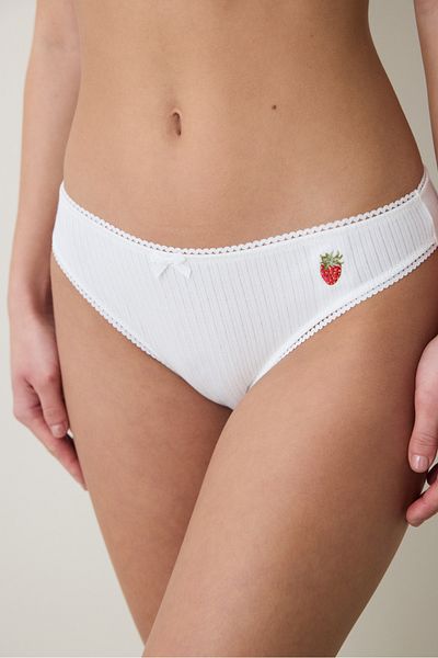 Penti Schneewittchen-Slip aus Pointelle-Baumwolle