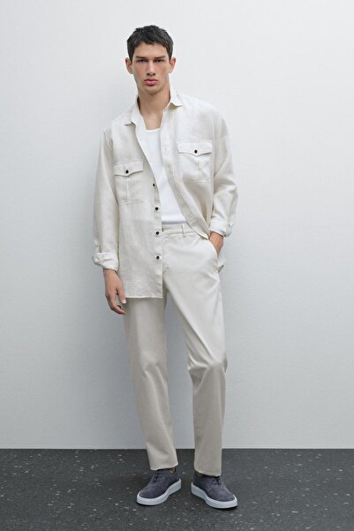 Massimo Dutti Pamuklu slim fit pantolon