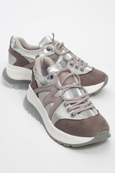 Ccway Pantofi sport de damă - cu șireturi, GRI