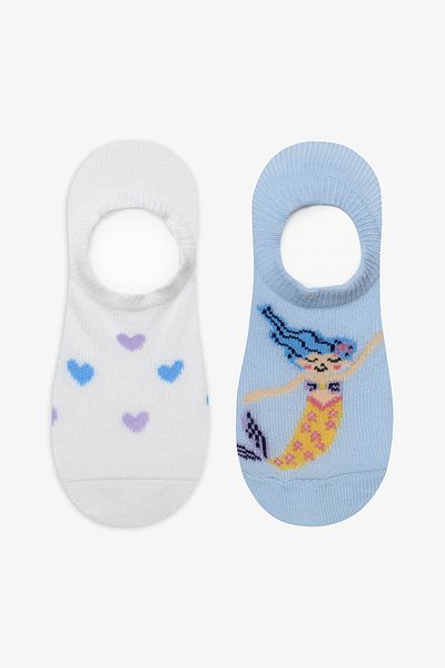 Penti Момичета Mermaid Love 2 пакета многоцветни балерини чорапи