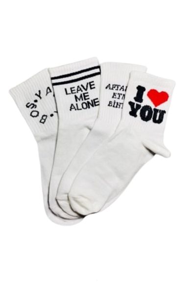 Socks Stores Ανδρικές κάλτσες Κάλτσες μακριές κάλτσες Γυναικείες πετσέτες πολύχρωμες κάλτσες 4 τεμαχίων