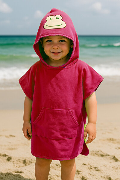 MORDRY Παιδικό παντζόνι με κουκούλα με στάμπα βάτραχου - Φορετή πετσέτα και πετσέτα παραλίας