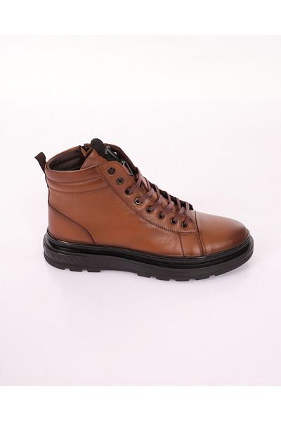 MARCO ROSSİ Marco Rossi Minimalist Leather Lace-Up Ανδρικές Μπότες - Casual Elegance
