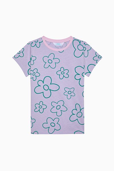 Penti Girl's Flowers Lilac Pajama Set
