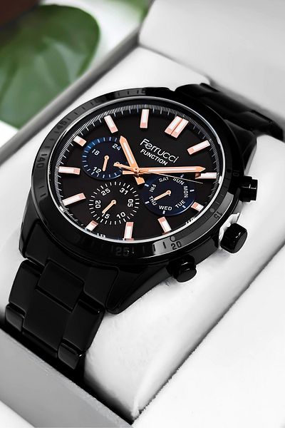 Ferrucci Function Men's Wristwatch Steel Cord Steel Case 3 Atm Water Resistance Zmfer047
