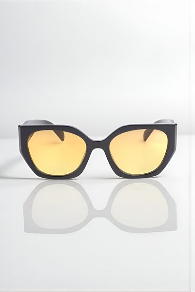 Eyesofia Divriği Cat Uv400 Filtered Unisex Black Orange 2025 Year New Season Sunglasses