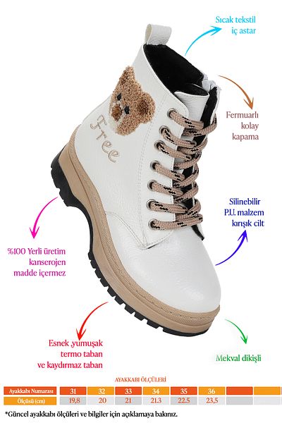 Kiko Kids Thermo Sole Girls' Boots 625 Wrinkled Skin