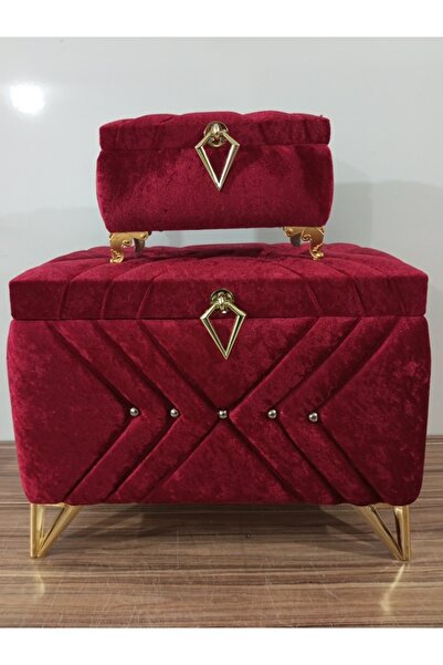 Sonem Çeyiz Sandık Gelin Damat Bohça Nişan Çeyiz Sandığı 2li 0308