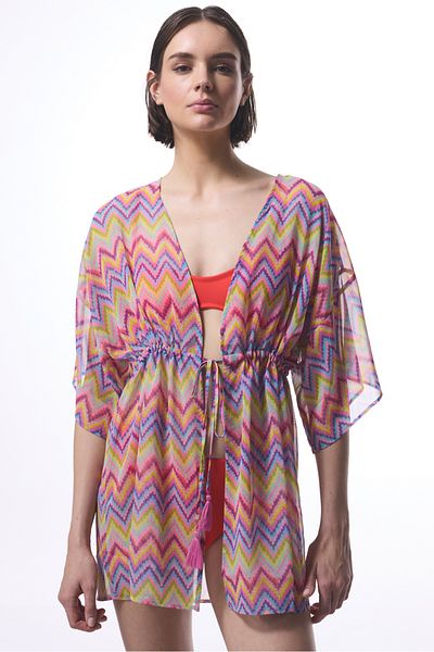 Penti Colorful Zigzag Kimono Beach Wear
