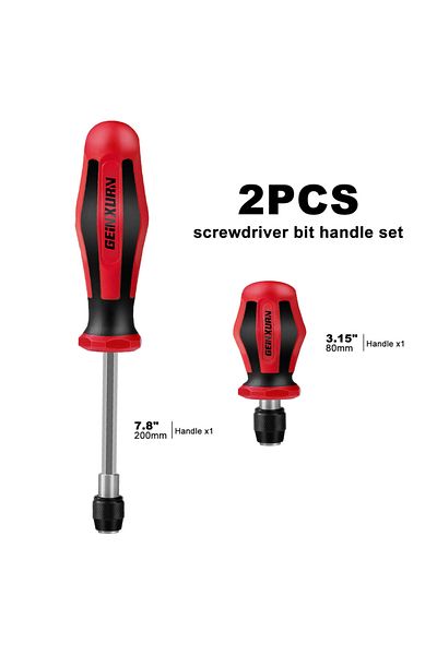 Choice 2pcs Geinxurn Magnetic Changeable Head Manual Screwdriver Set Include Screwdriver Bit Handle Set And