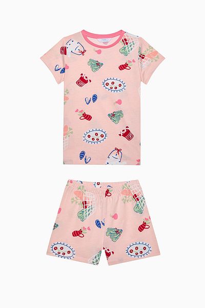 Penti Girl's Local Multicolored 2-Piece Pajama Set