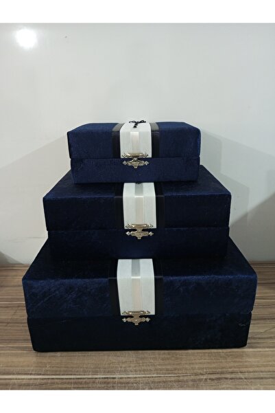 Sonem Çeyiz Çeyiz Sandık Gelin Damat Çanta Bohça Kutusu 3lü 0555