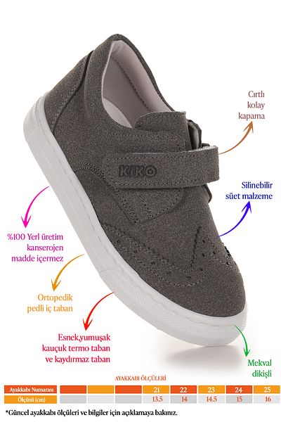 Kiko Kids Richie Velcro First Step Daily Baby Boy Casual Shoes