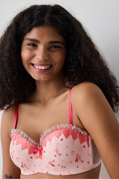 Penti Sutien roz Lotus Broderie - Colecția Loves Paris