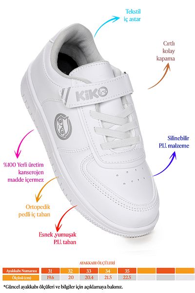 Kiko Kids Pantofi sport pentru băieți - Retka Velcro, Casual