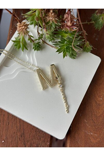 mibrillo M Harfi Alya Harf Kolye Uçurtma Model