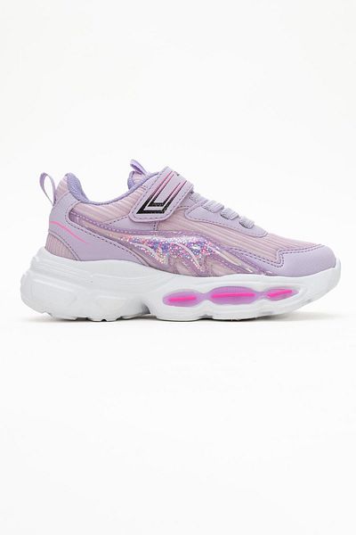 CCWAY AYAKKABI Pantofi sport pentru copii Anorak cu velcro 26-30 LILA ALB